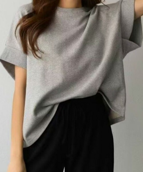 tシャツ ドルマンスリーブロゴスウェット レディース y/m tシャツ ドルマンスリーブスウェットトップス レディース