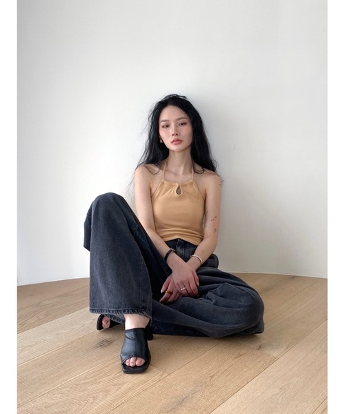 Didot.showroom カップ付き キャミソール スクエアホルターカップ