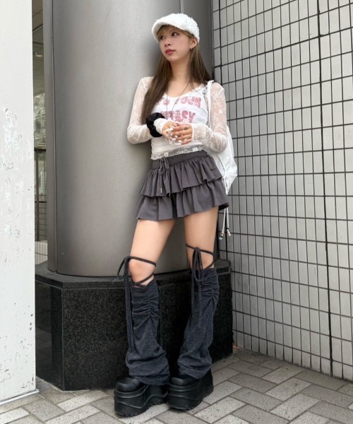 CHERRYQUIRI キャミソール 「CHERRYQUIRI」lettering crop sleevless