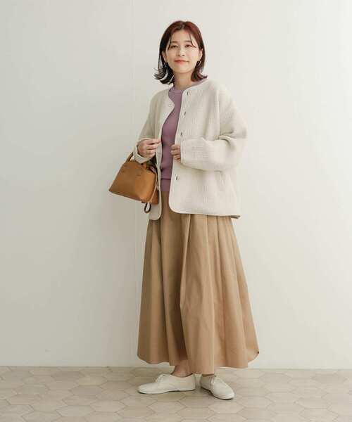 URBAN RESEARCH DOORS 新品未使用ノーカラージャケットベージュ URBAN RESEARCH DOORS 「URBAN DOORS」 ノーカラージャケット 1