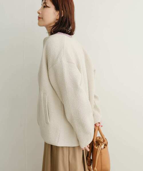 URBAN RESEARCH DOORS 新品未使用ノーカラージャケットベージュ URBAN RESEARCH DOORS 「URBAN DOORS」 ノーカラージャケット 1