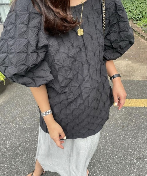 tシャツ フクレジャガードパフパフトップス レディース CADBURY tシャツ フクレジャガードパフパフトップス レディース