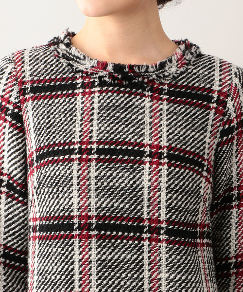 「EPOCA THE SHOP」 7分袖ワンピース 40 レッド系その他2 レディース_画像3