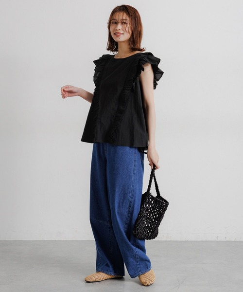 studio CLIP（スタディオクリップ） ブラウス シャツ 袖フリル