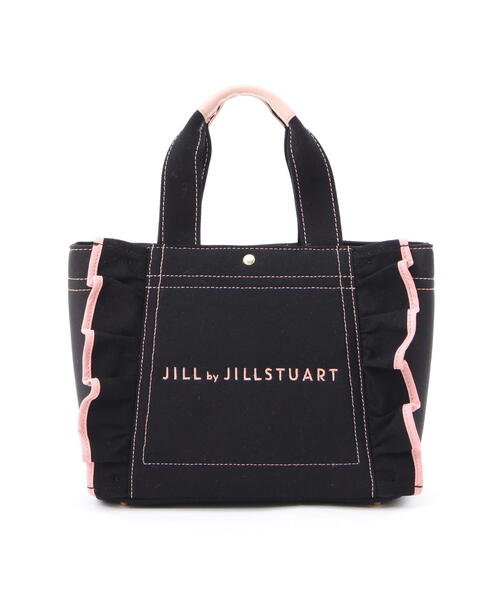 JILL by JILL STUART ブラックトートバッグ JILL by STUART トートバッグ クロミ×フリルトートバッグ