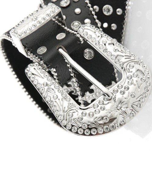 Bling Leads ベルト Z)「BLINGLEADS」CROSS STUDDED BELT/ZK-95 メンズ