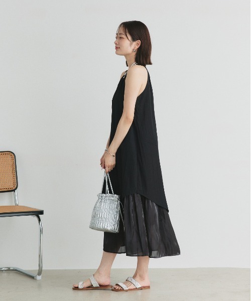 ad thie（アドティエ） ワンピース ホルターネック ギャザーワンピース
