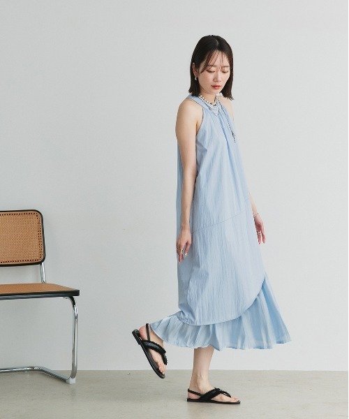 ad thie（アドティエ） ワンピース ホルターネック ギャザーワンピース