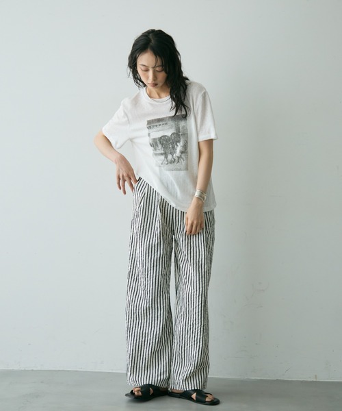 Trish（トリッシュ） パンツ サッカーストライプイージーパンツ