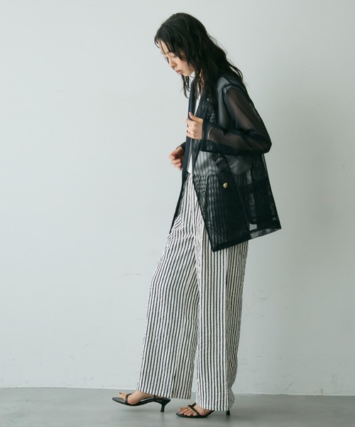 Trish（トリッシュ） パンツ サッカーストライプイージーパンツ