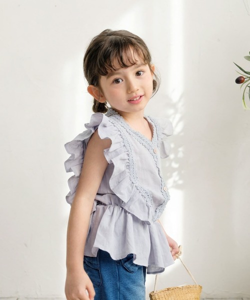 Rora（ローラ） ブラウス シャツ レナ リネン ブラウス キッズ 子供服