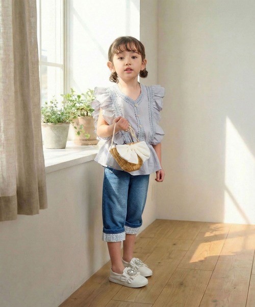 Rora（ローラ） ブラウス シャツ レナ リネン ブラウス キッズ 子供服