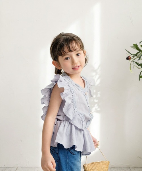 Rora（ローラ） ブラウス シャツ レナ リネン ブラウス キッズ 子供服