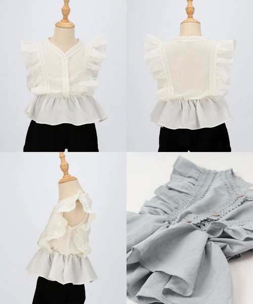 Rora（ローラ） ブラウス シャツ レナ リネン ブラウス キッズ 子供服