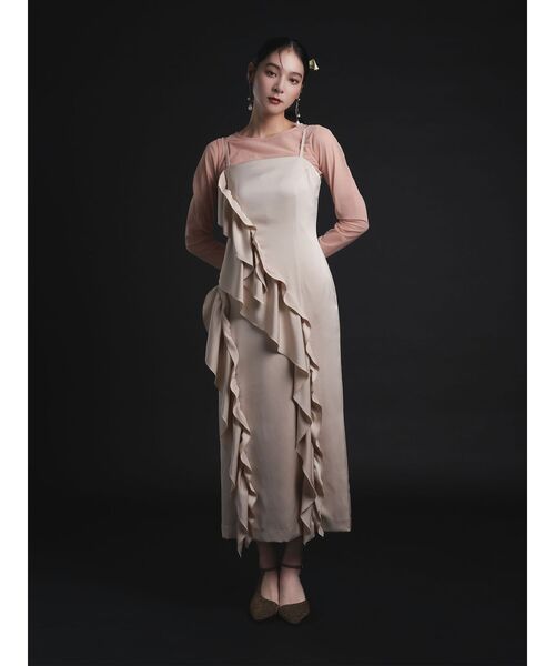【完売品】LADYアシンメトリーフリルドレス LADYアシンメトリーフリルドレス（ドレス）｜LAGUNAMOON（ラグナ