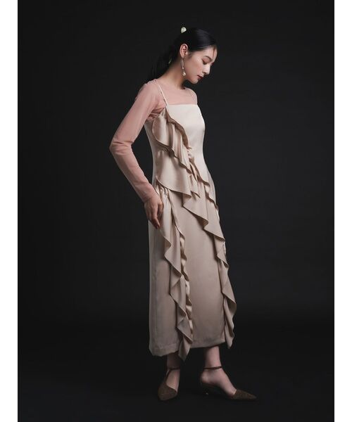 【完売品】LADYアシンメトリーフリルドレス LADYアシンメトリーフリルドレス（ドレス）｜LAGUNAMOON（ラグナ