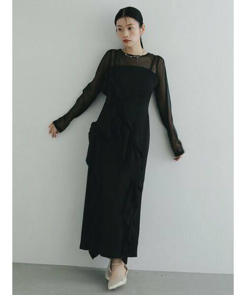 【完売品】LADYアシンメトリーフリルドレス LAGUNAMOON ドレス LADYアシンメトリーフリルキャミドレス