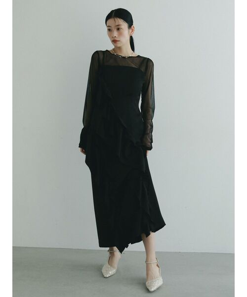【完売品】LADYアシンメトリーフリルドレス LADYアシンメトリーフリルドレス（ドレス）｜LAGUNAMOON（ラグナ