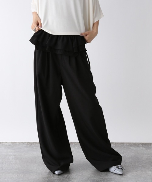 JEANASIS（ジーナシス） パンツ リバーシブルフリルベルトレイヤード