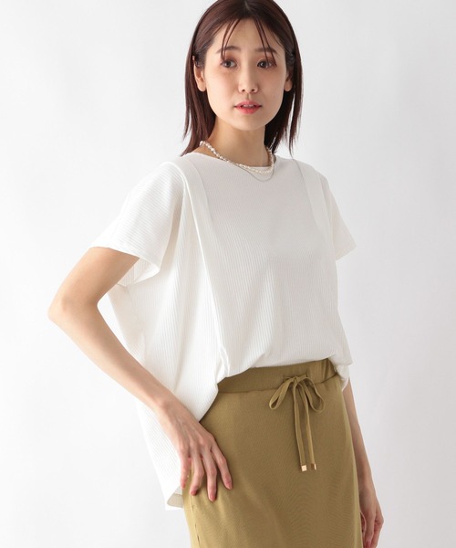 「GLOBAL WORK」 半袖カットソー MEDIUM モカ レディース