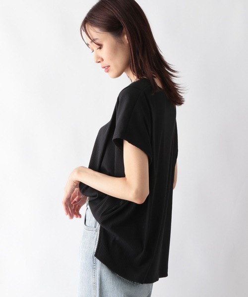 「GLOBAL WORK」 半袖カットソー MEDIUM モカ レディース