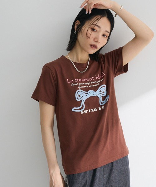 Green Parks（グリーンパークス） tシャツ ・swing by リボンモチーフ