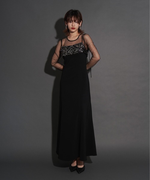 My shawty ブラックフリルオフショルダーパーティードレス Myshawty公式ドレス通販サイト – My shawty