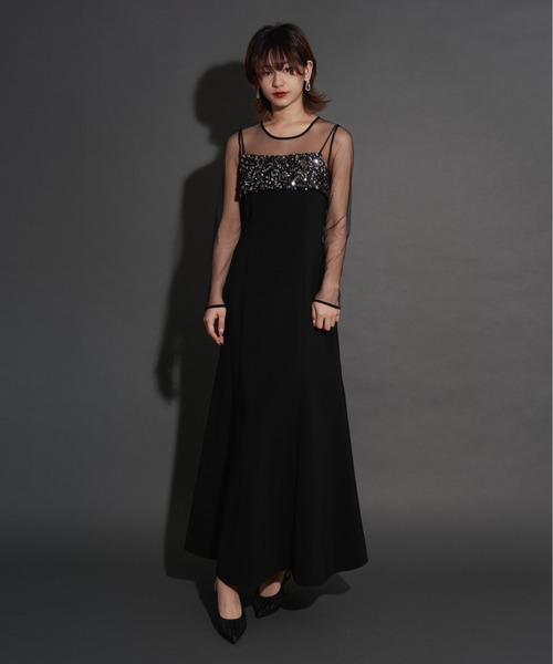 My shawty（マイシャウティー） ドレス 2way glitter bustier dress