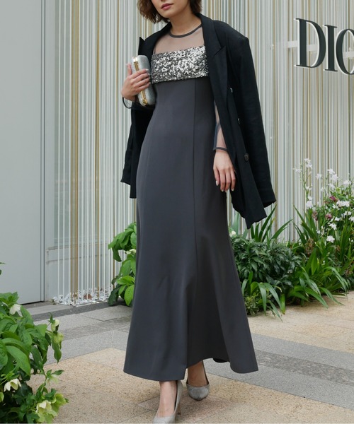 My shawty（マイシャウティー） ドレス 2way glitter bustier dress