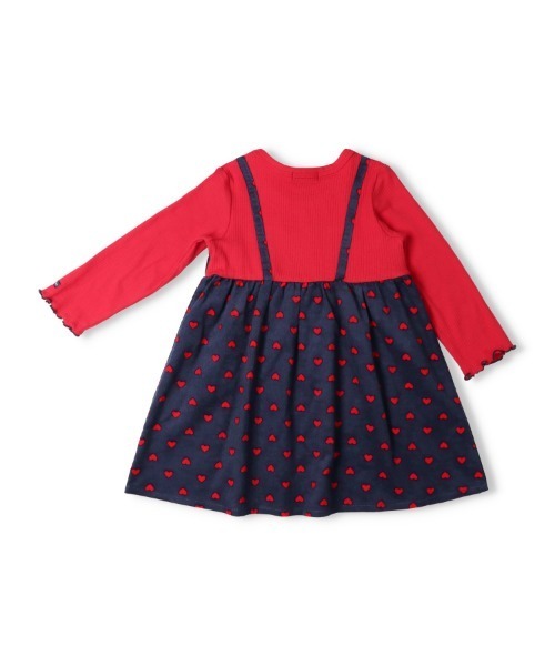 moujonjon（ムージョンジョン） ワンピース ハート柄キャミ重ね着風