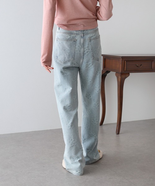 「BLUEEAST」 加工デニムパンツ LARGE ネイビー レディース