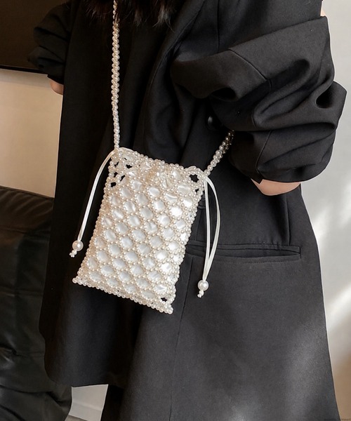 Mignonjour ショルダーバッグ バッグ Mignonjour/パールビーズミニ