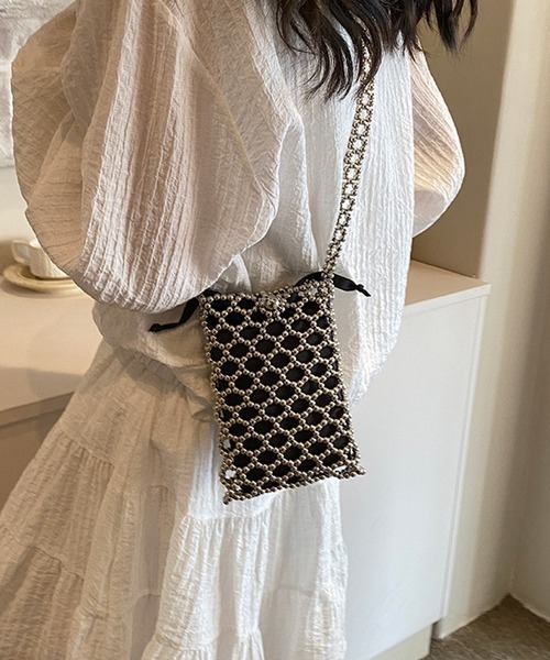 Mignonjour ショルダーバッグ バッグ Mignonjour/パールビーズミニ