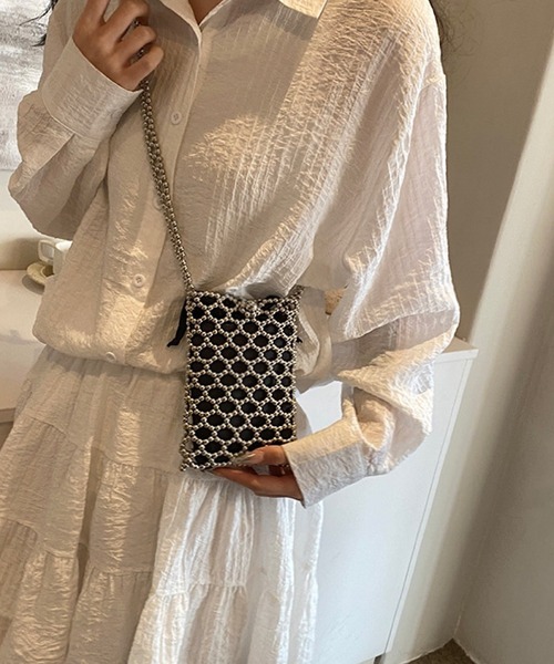 Mignonjour ショルダーバッグ バッグ Mignonjour/パールビーズミニ