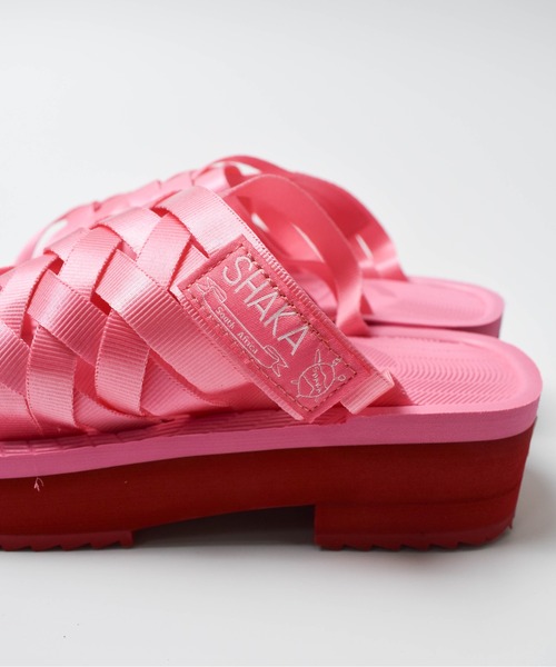 「SHAKA」 フラットサンダル 23.0cm ピンク レディース_画像2