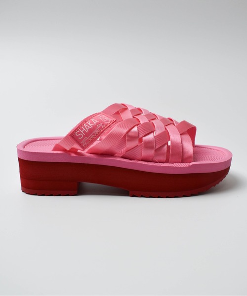 「SHAKA」 フラットサンダル 23.0cm ピンク レディース_画像6