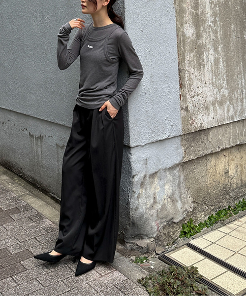 「feepur」 長袖カットソー MEDIUM オフホワイト レディース