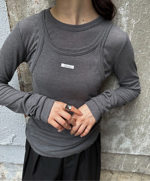 「feepur」 長袖カットソー MEDIUM オフホワイト レディース