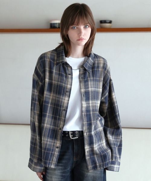 ROCHEM（ローシェン） シャツ ヴィンテージ加工アソートオンブレ