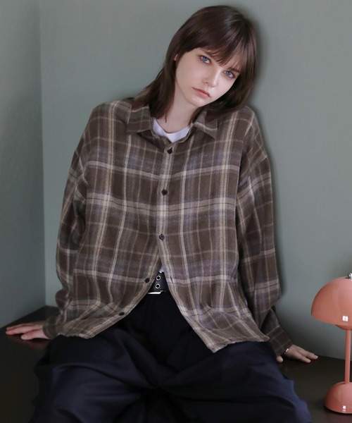 ROCHEM（ローシェン） シャツ ヴィンテージ加工アソートオンブレ