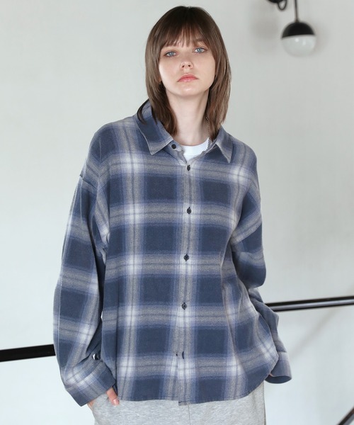 ROCHEM（ローシェン） シャツ ヴィンテージ加工アソートオンブレ