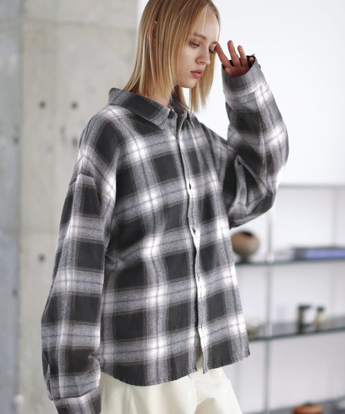 ROCHEM（ローシェン） シャツ ヴィンテージ加工アソートオンブレ