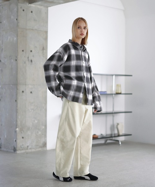 ROCHEM（ローシェン） シャツ ヴィンテージ加工アソートオンブレ