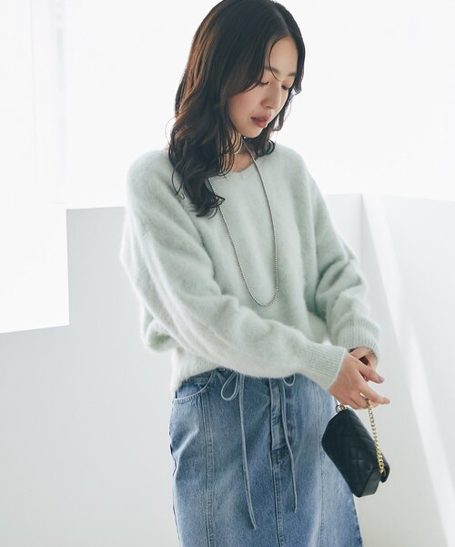 La boutique Bonbon ニット セーター 「最強美人見え」ヘアリー