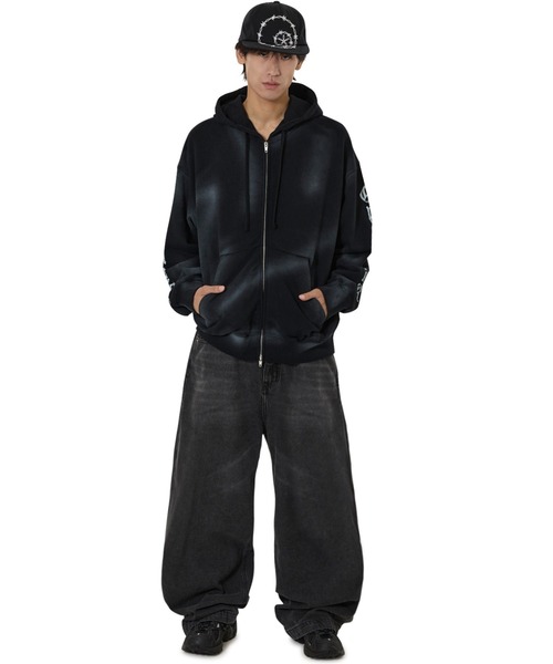 OY（オーワイ） パーカー 「OY/オーワイ」DIRTY SPRAY EFFECT HOODIE
