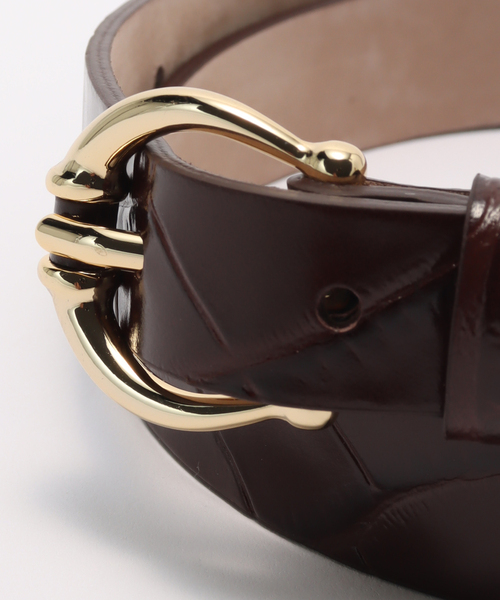 ラ トータリテ（La TOTALITE）/LEFIJE / レフィエ 型押しレザースリムベルト La TOTALITE（ラ トータリテ） ベルト LEFIJE / レフィエ 型押しレザー