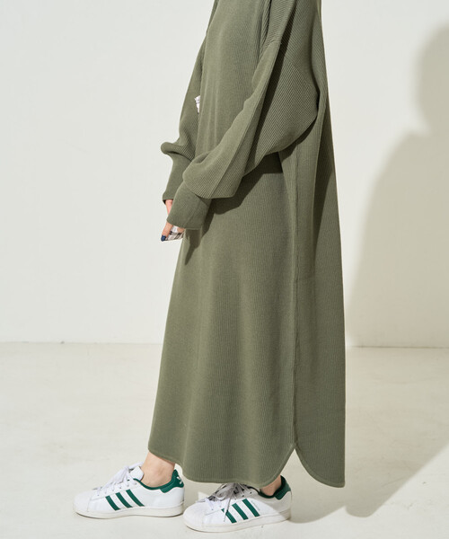 Risley / ワンピース/FREE/コットン/KHK/R2501-MOP749 FREAK'S STORE（フリークスストア） ワンピース 限定展開 片畔