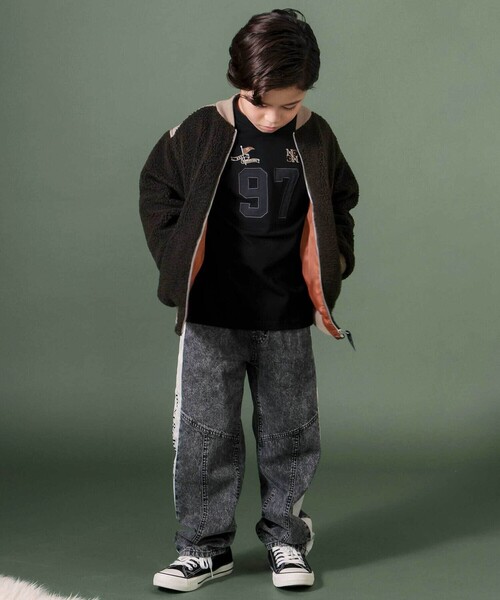 nexchic（ネクシック） ma1 ma-1 ボアxタフタ切り替えMA-1(110~150cm