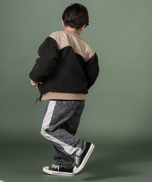 nexchic ma1 ma-1 ボアxタフタ切り替えMA-1(110~150cm) キッズ 子供服