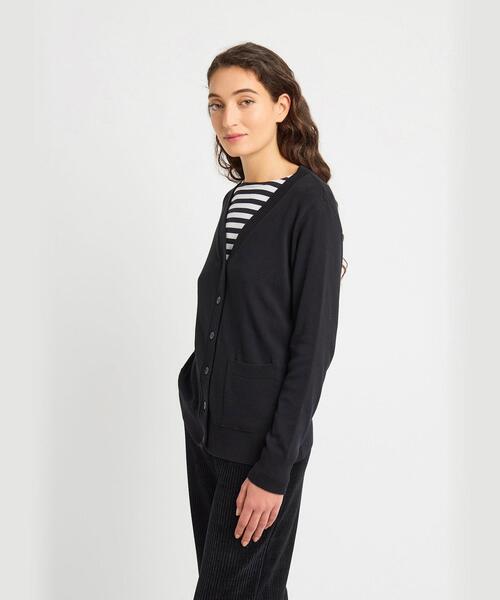 agnes b.（アニエスベー） カーディガン コットン Vネック 長袖 ニット